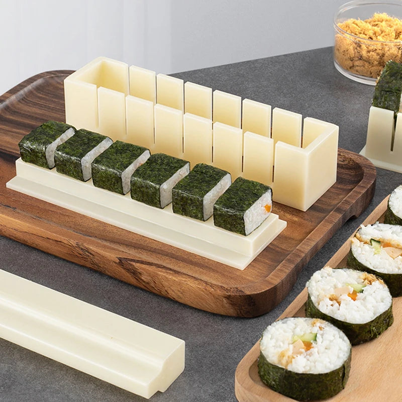 3-Piece Sushi Mold Set – Heart, Round & Square Kimbap Maker Sushi Mold Set Qst