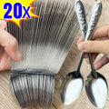 Stainless Steel Long Handle Spoon – Soup, Dessert & Scoop Kitchen Spoon Utensil Qme 5PCS