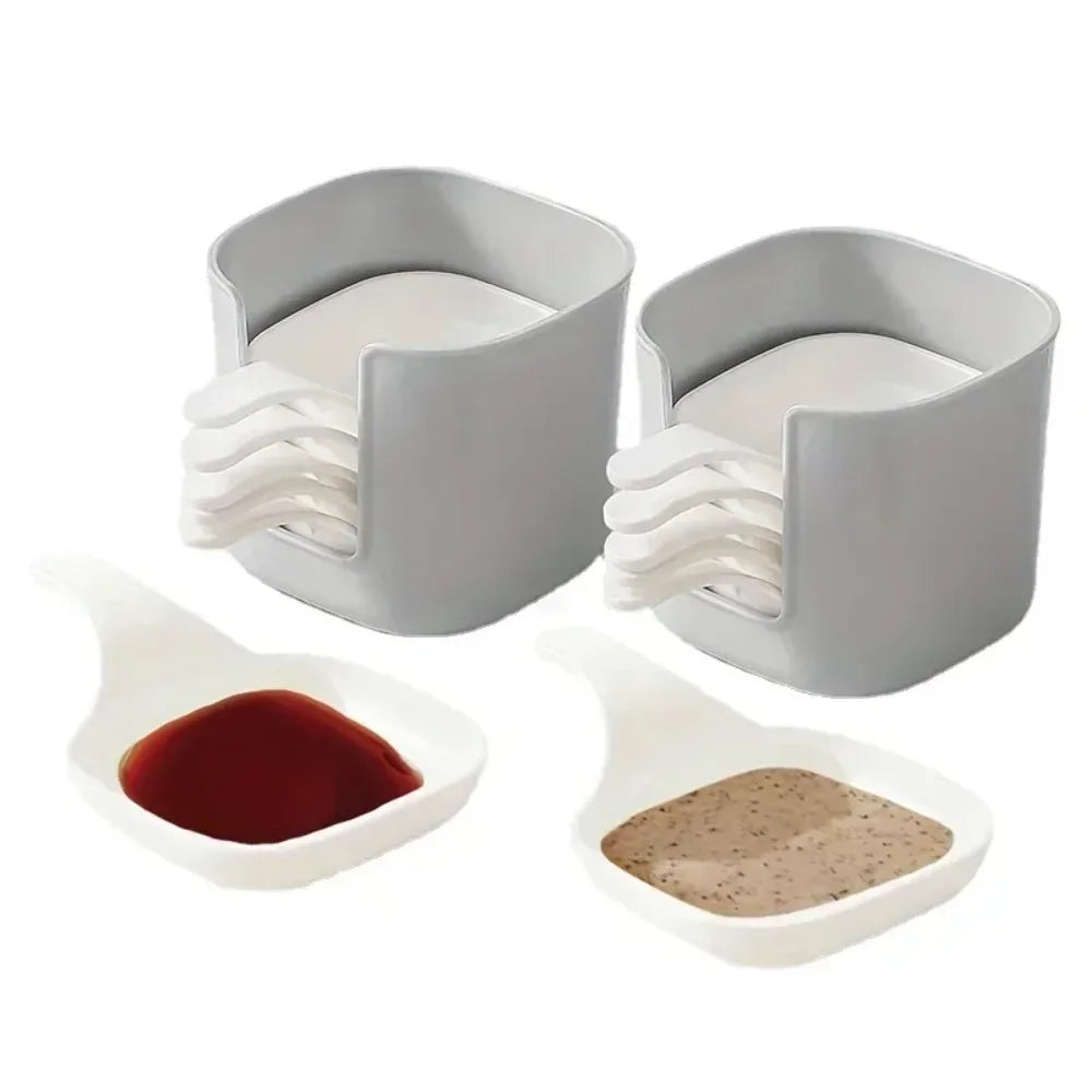 7-Piece Tomato Dipping Dish Set – Sauce & Seasoning Plates Dipping Dish Set Qme