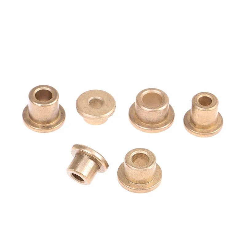 Flanged Self-Lubricating Copper Bushing | Powder Metallurgy 5pk Sleeve Bearing Bushing Qme