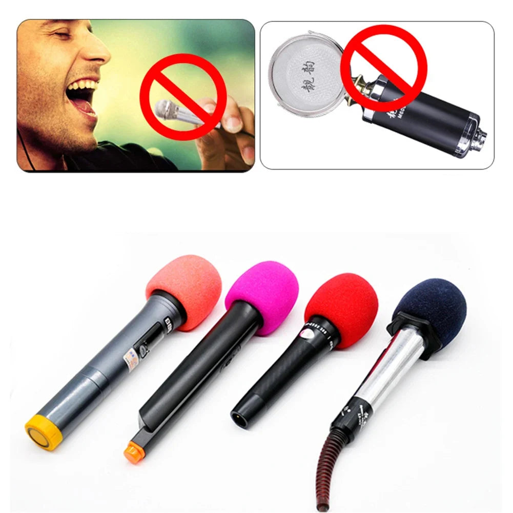 Microphone Foam Windscreen Ball Cover 10-Pack – 7 Colors Microphone Windscreen Qme