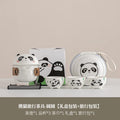 Panda Ceramic Camping Travel Tea Set | Portable Outdoor Camping Tea Set Qme Clear Seven-piece Set