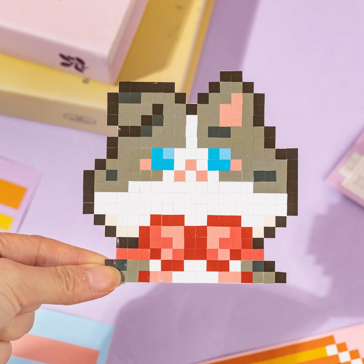 24 Sheets Cute Animal Pixel Collage Stickers – DIY Crafts Craft Sticker Set Qme