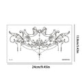 Black Bow & Wave Temporary Tattoo Sticker – Chest Back Abdomen Temporary Tattoo Sticker Qme BC-035