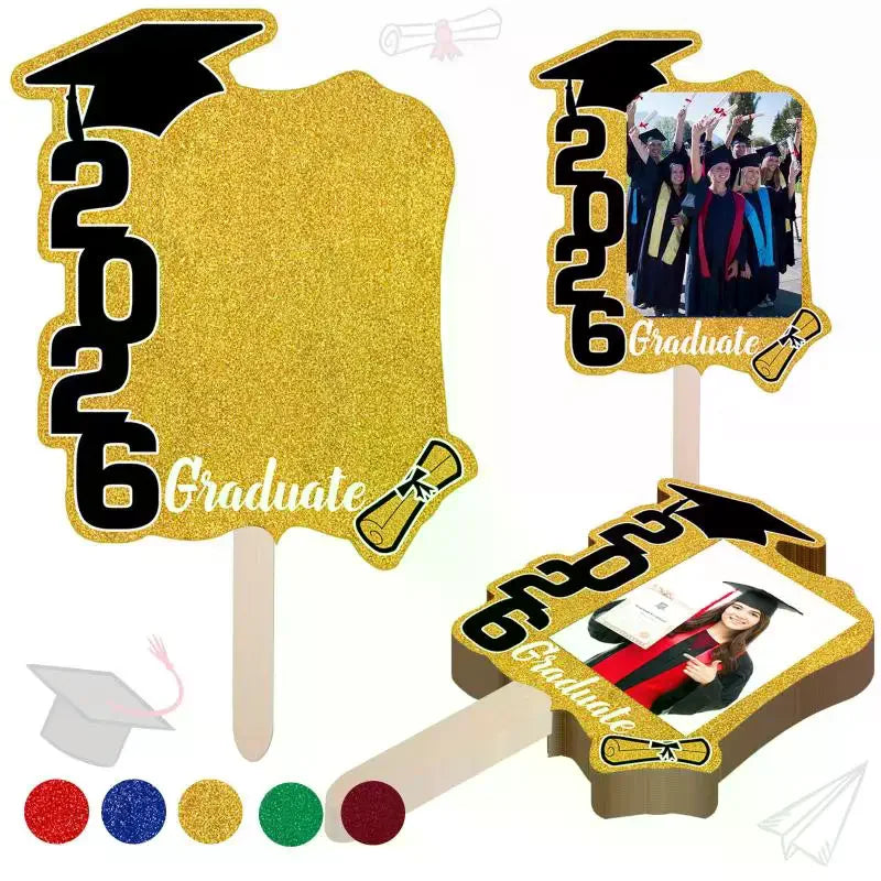 Class of 2026 DIY Graduation Photo Props & Frame Set 12pcs Graduation Party Props Qme