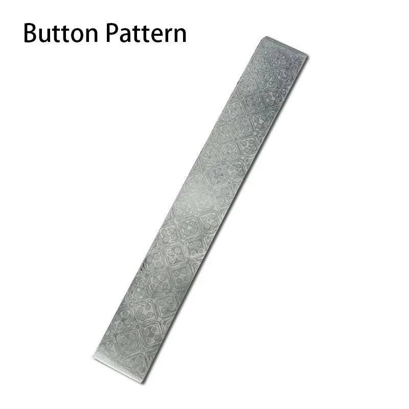 Damascus Steel Blade Billet 58HRC VG10 DIY Knife Making Blank Knife Making Billet Qst 16x3x0.3 CM Button