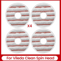 4-Pack Microfiber Mop Pad Refills for Vileda Spin Mop Mop Pad Refills Qst light green NONE