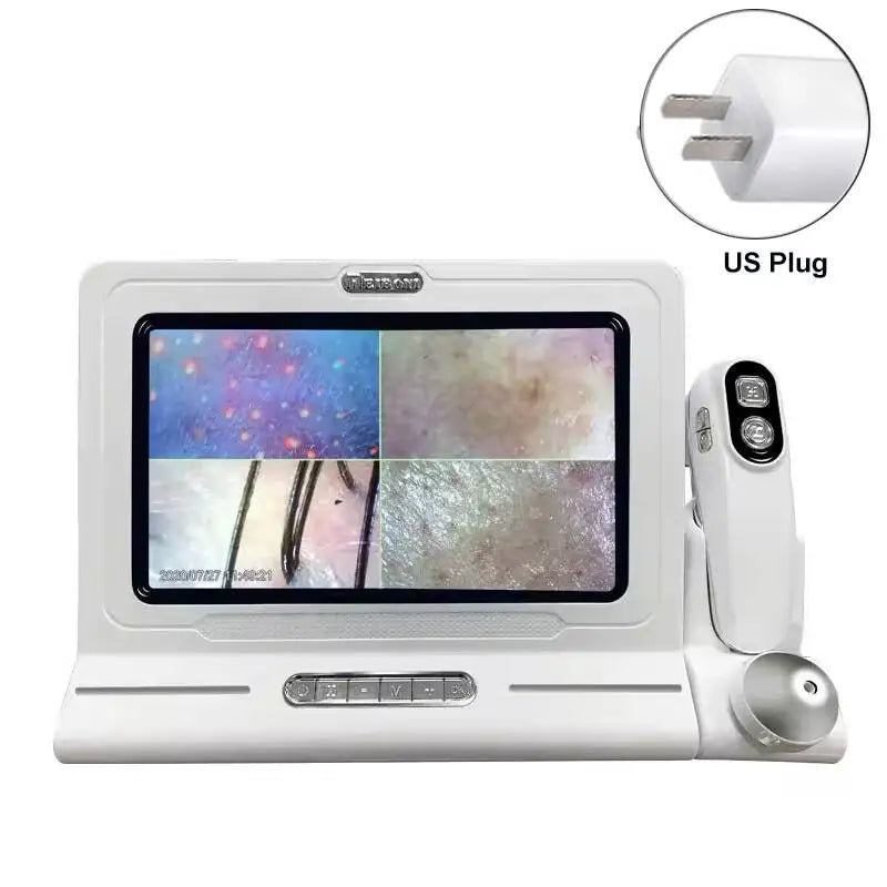 Professional Scalp & Skin Analyzer 11" HD – 50X 200X Dual Lens Scalp Skin Analyzer Qst US Plug