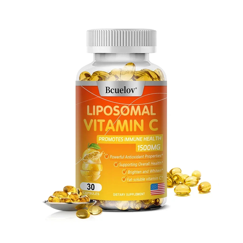 Liposomal Vitamin C Capsules – Collagen & Immune Support Vitamin C Supplement Qst 30 count-1 bottle