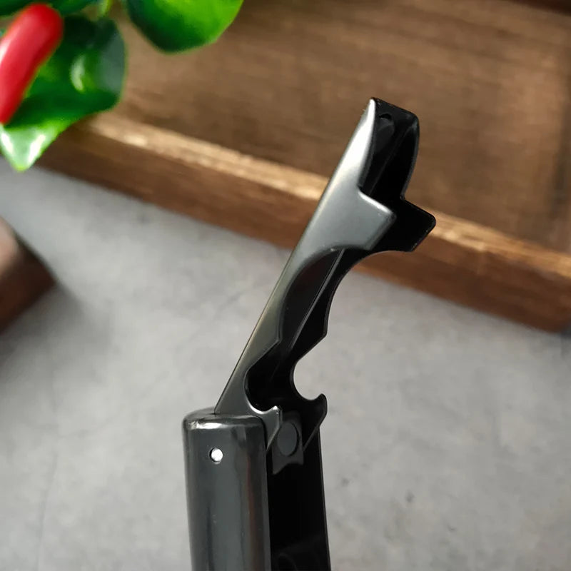 Wine Bottle Shaped Foldable Corkscrew & Fridge Magnet Opener Wine Bottle Opener Qst