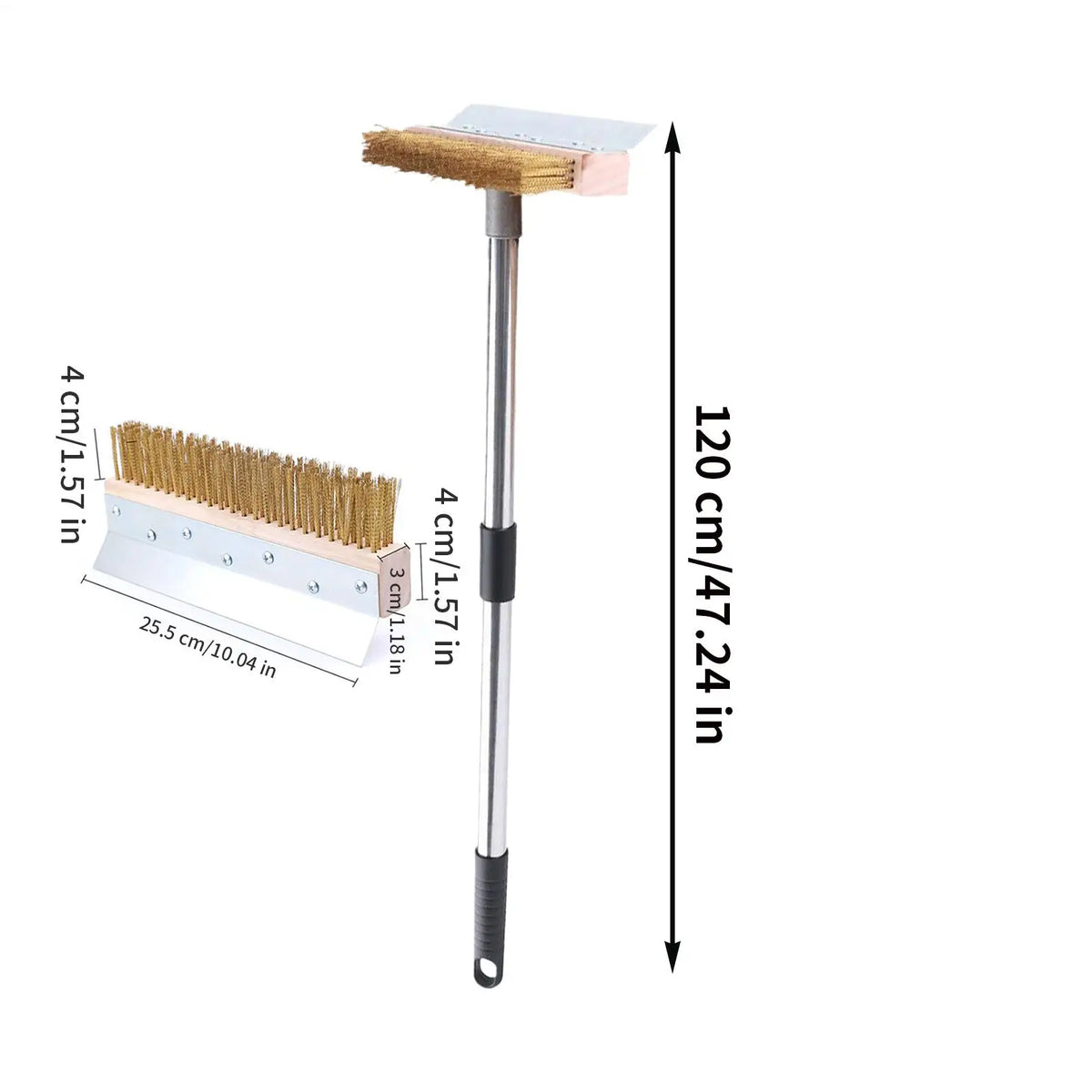 Pizza Oven Brush & Scraper – Washable BBQ Grill Cleaning Tool BBQ Grill Cleaning Brush Qme