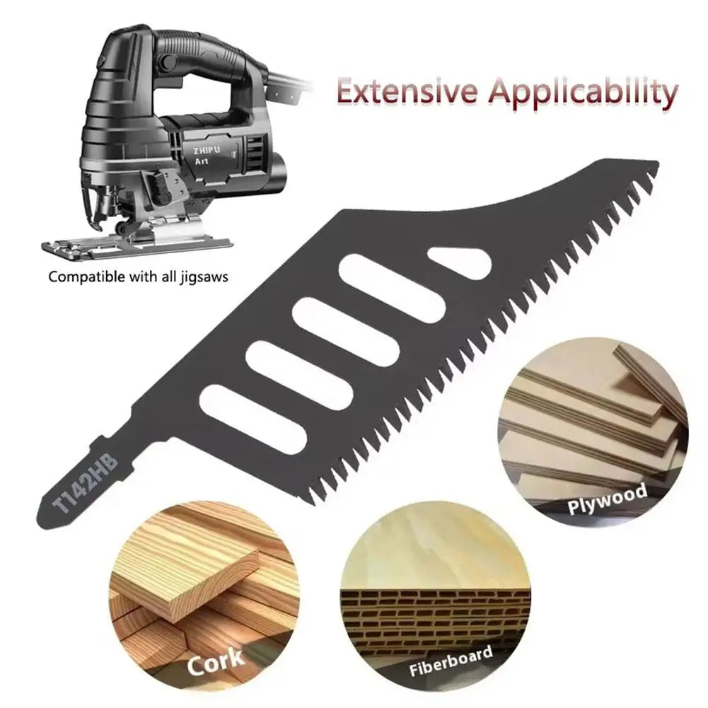 T142HB T-Shank Curved Jigsaw Blades – Flush Precision Wood Cutting Jigsaw Blades Qme