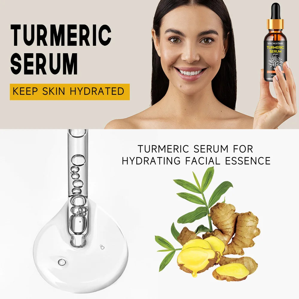 YOUNGCOME Turmeric Face Serum – Brightening Anti-Aging Essence Face Serum Qst
