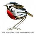 Handmade Robin Bird Statue – Recycled Fork & Spoon Rustic Figurine Bird Garden Statue Qme Stainless steel