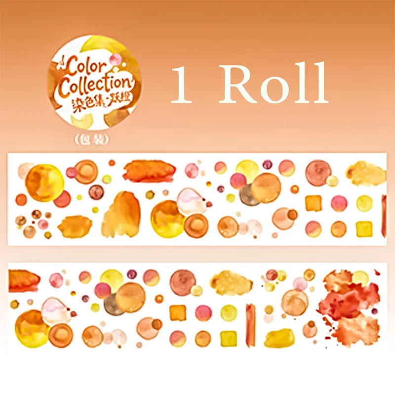 Watercolor Blotch Washi Tape – Journal & Collage Base Tape Decorative Washi Tape Qme F