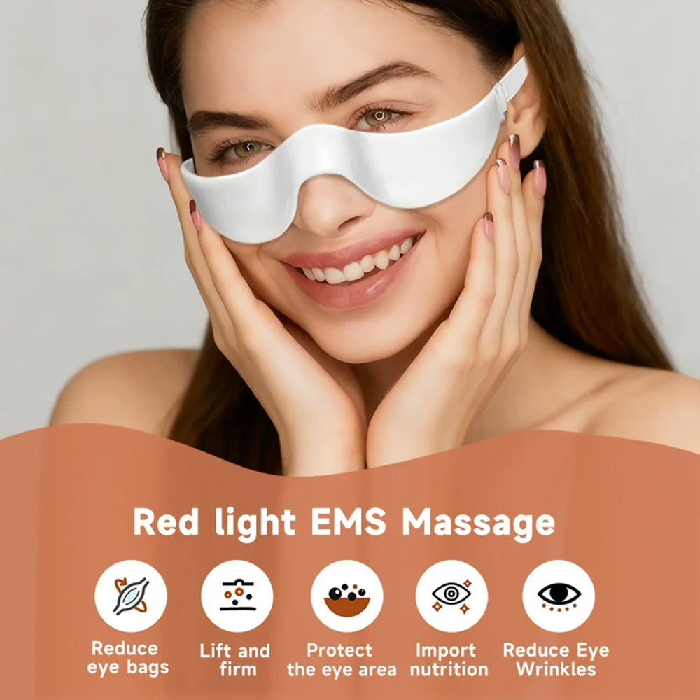 Vilnason EMS Red Light Eye Massager Glasses – Skin Care Device Eye Massager Device Qst