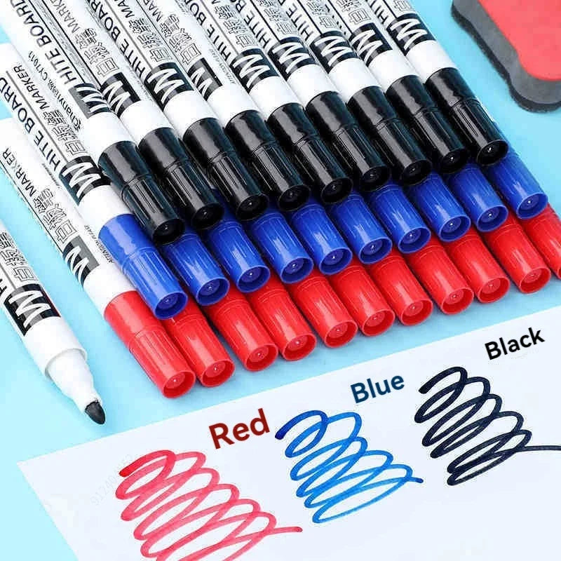 Dry Erase Whiteboard Markers Thin Nib – 4 Colors | Qme Dry Erase Markers Qme