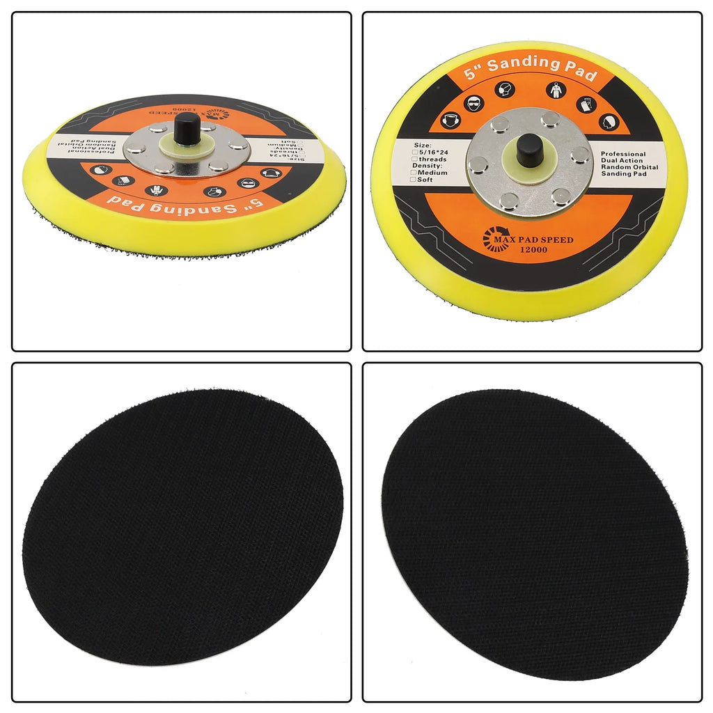 5-Inch DA Sanding Backing Plate – 125mm Polish & Grinding Pad Sander Backing Plate Qme