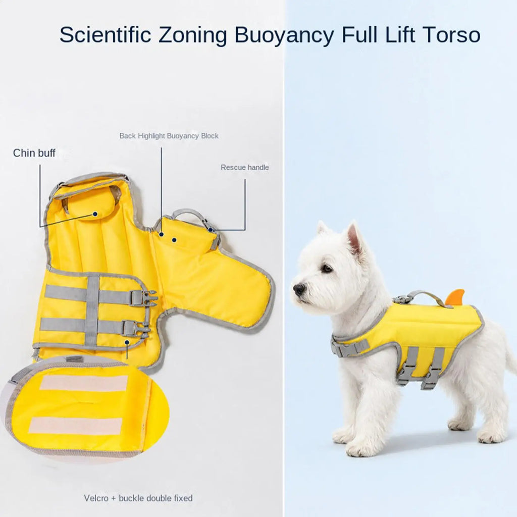 Dog Swim Vest – Waterproof Floating Life Jacket for Dogs Dog Life Jacket Qme