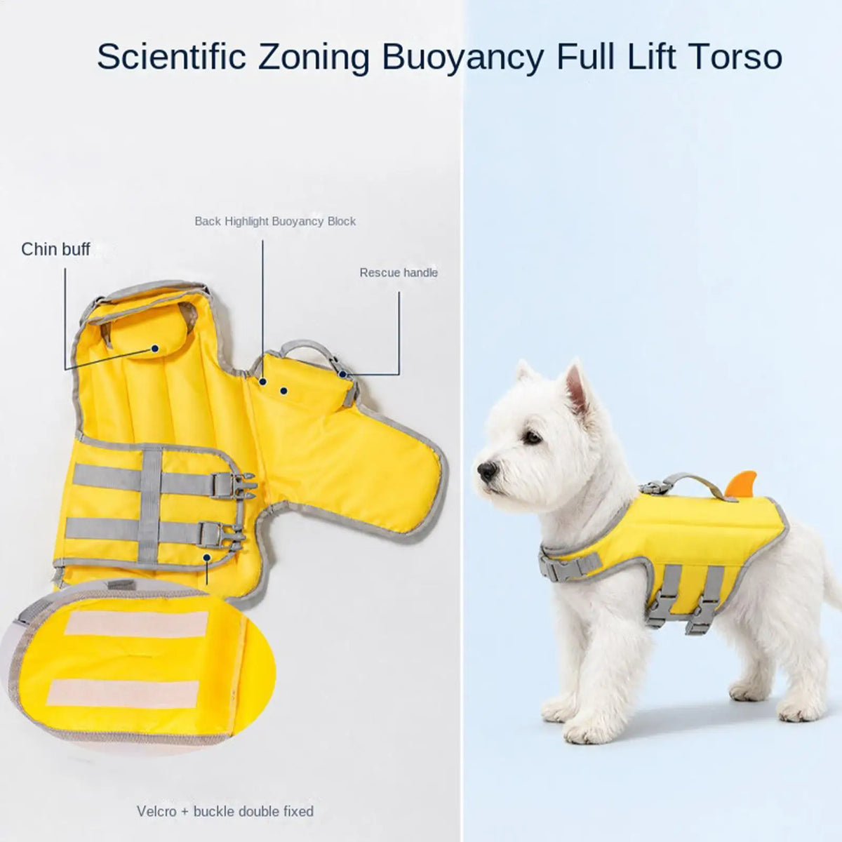 Dog Swim Vest – Waterproof Floating Life Jacket for Dogs Dog Life Jacket Qme