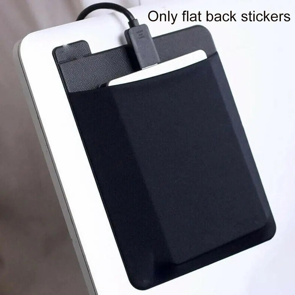Self-Adhesive Laptop Storage Bag for Mouse, Drive & Pen Laptop Accessory Pouch Qme