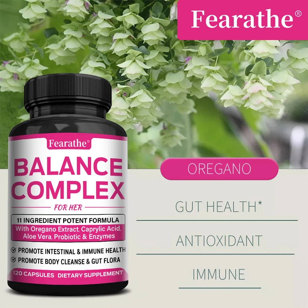 Women's Probiotic & Herbal Balance Complex Capsules Probiotic Supplement Qst