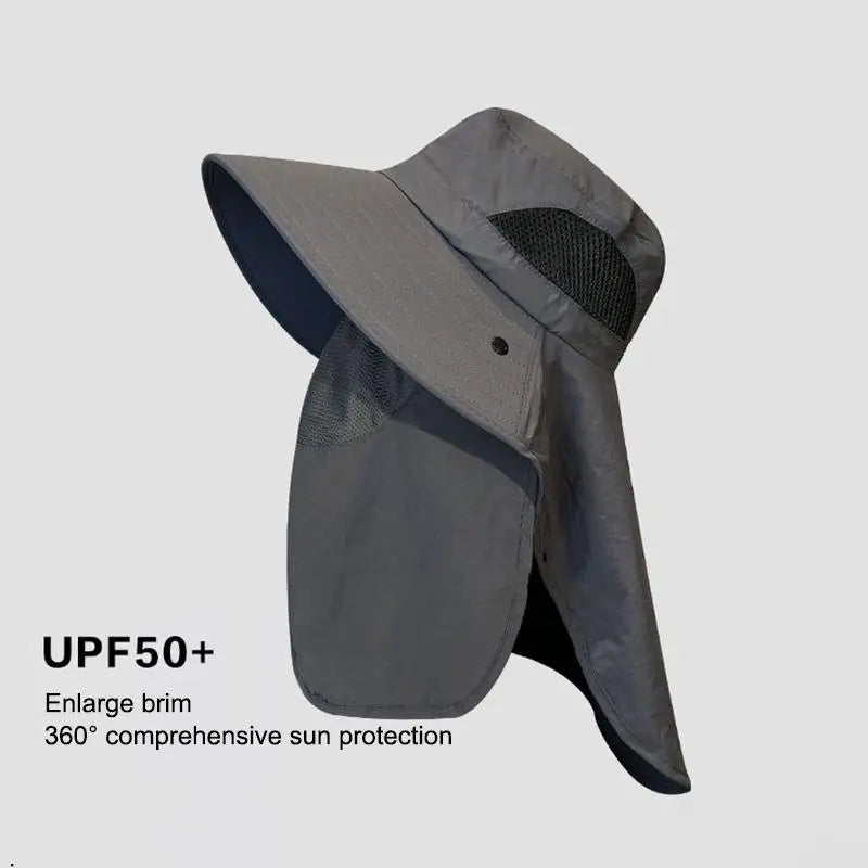 UV Protection Wide Brim Bucket Hat – Mesh Breathable Sun Hat Wide Brim Sun Hat Qst A2