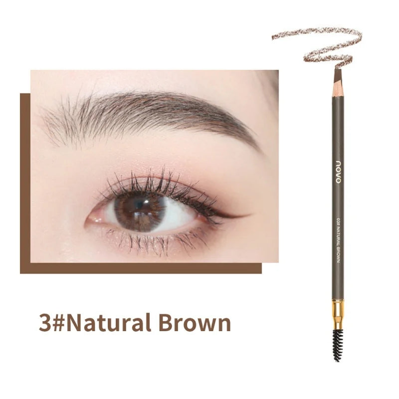 Wild Line Waterproof Flat Head Eyebrow Pencil | 5 Colors Eyebrow Pencil Qme Color-3