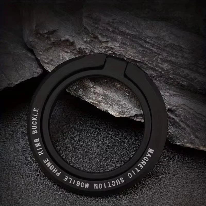 Universal Magnetic Phone Ring Holder for iPhone & Samsung Phone Ring Holder Qst black