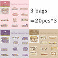 Ceramic Texture Flat Stickers – Dopamine Colors & Blessings Decorative Craft Stickers Qme 3 bags-A