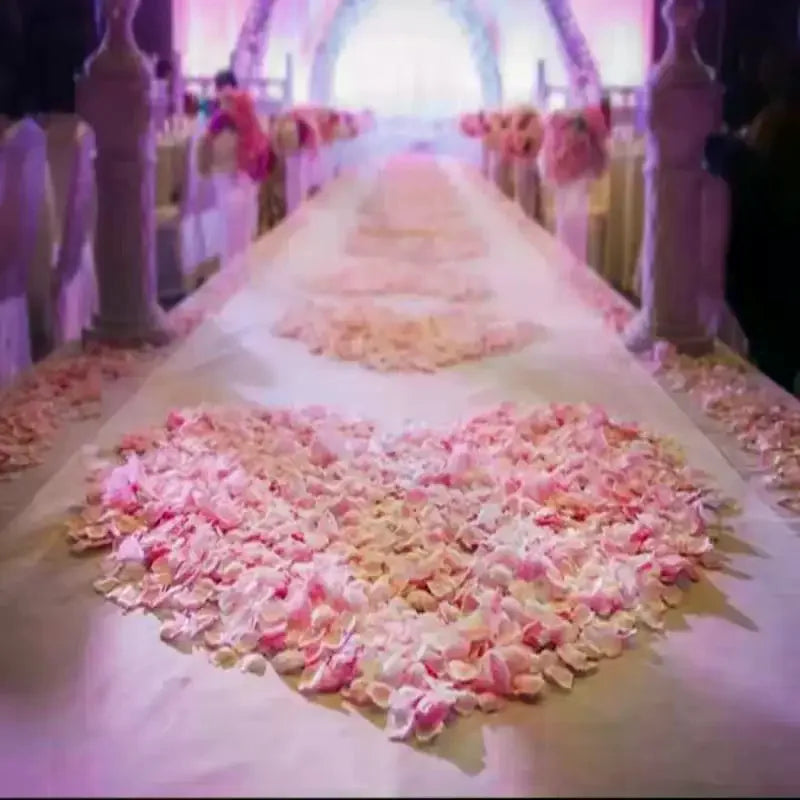 Artificial Silk Rose Petals 1000pcs – Colorful Wedding Decor Artificial Rose Petals Qme