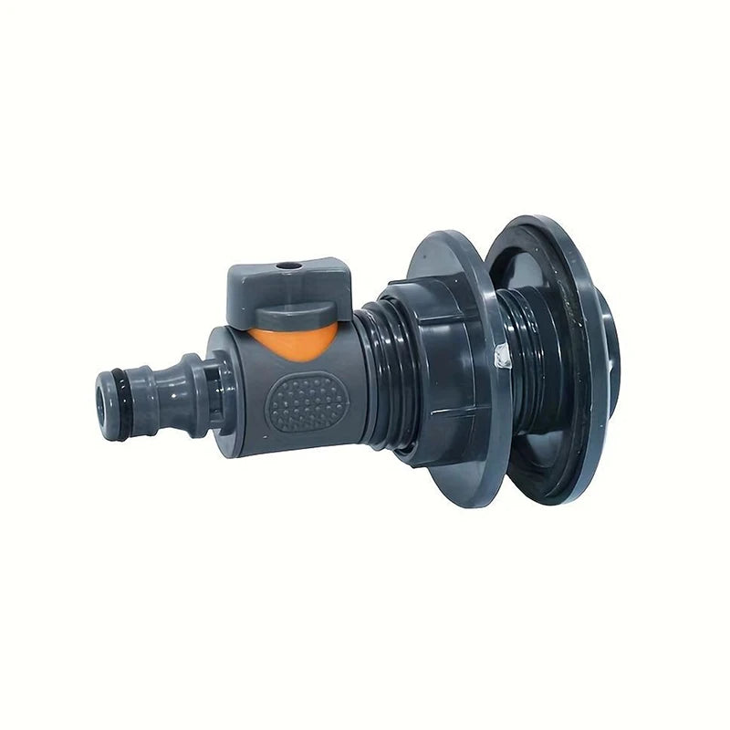 6-Way Water Tank Connector with On/Off Switch Valve Garden Irrigation Fitting Qst