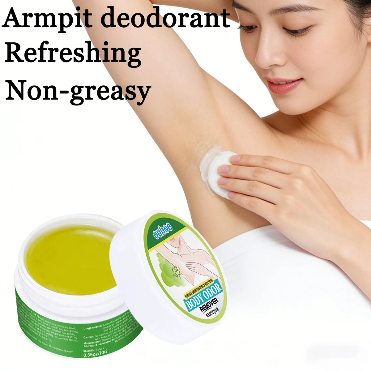 10g Underarm Deodorant Solid Balm – Alcohol-Free Odor Control Deodorant Solid Balm Qst