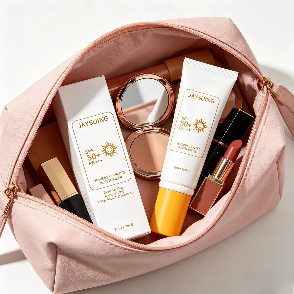 Jaysuing Tinted Sunscreen SPF 50 | Waterproof UV Protection Tinted Sunscreen Qme