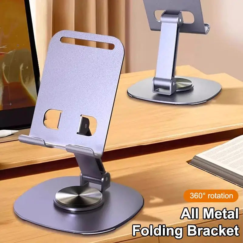 Rotating Desktop Phone Stand – Foldable Tabletop Cell Holder Phone Stand Qme