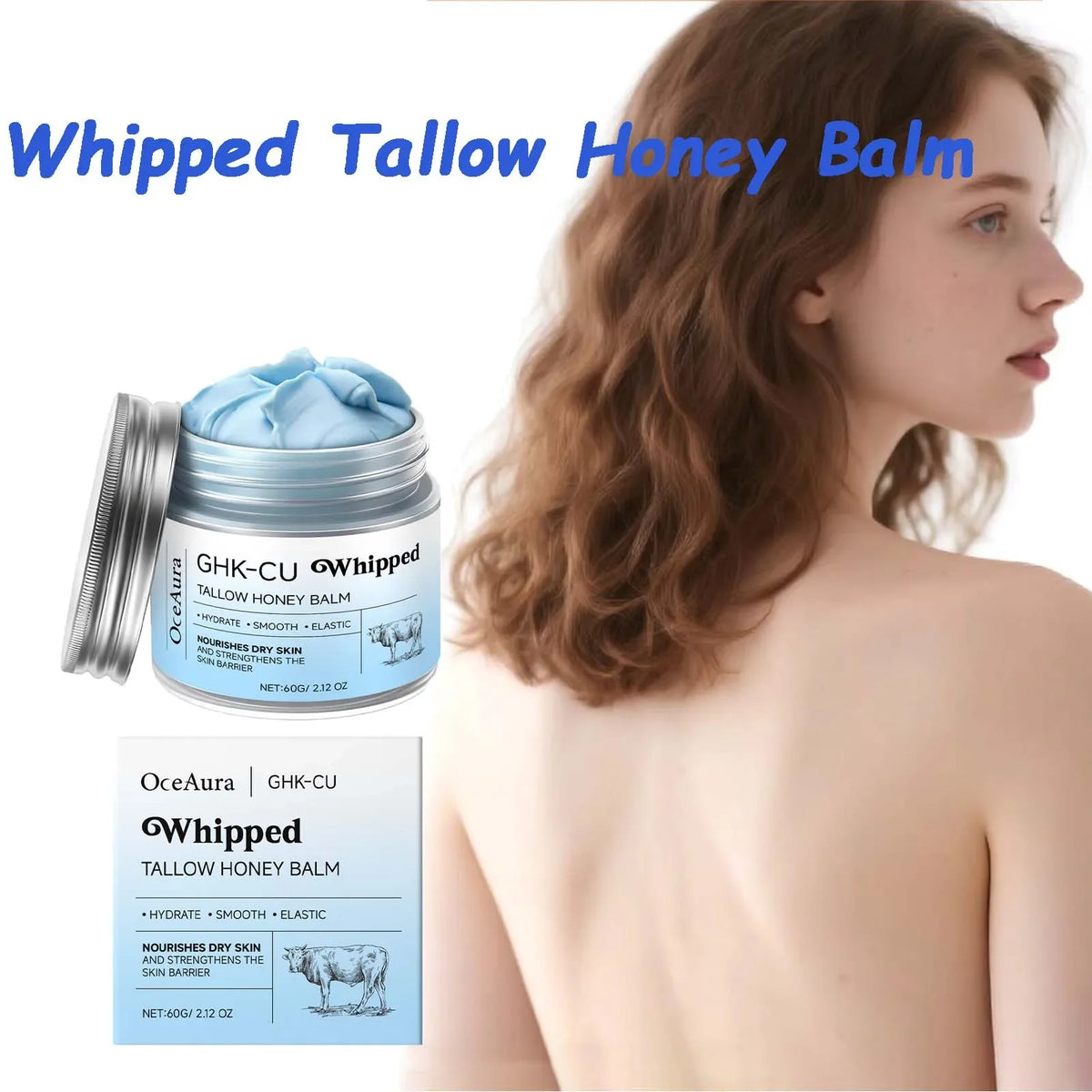Whipped Tallow Honey Balm – Deep Moisturizing Body Butter Moisturizing Body Balm Qme