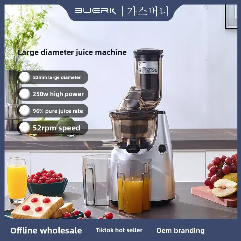 HAOYUNMA Large-Diameter Slow Masticating Juicer for Home Slow Masticating Juicer Qst