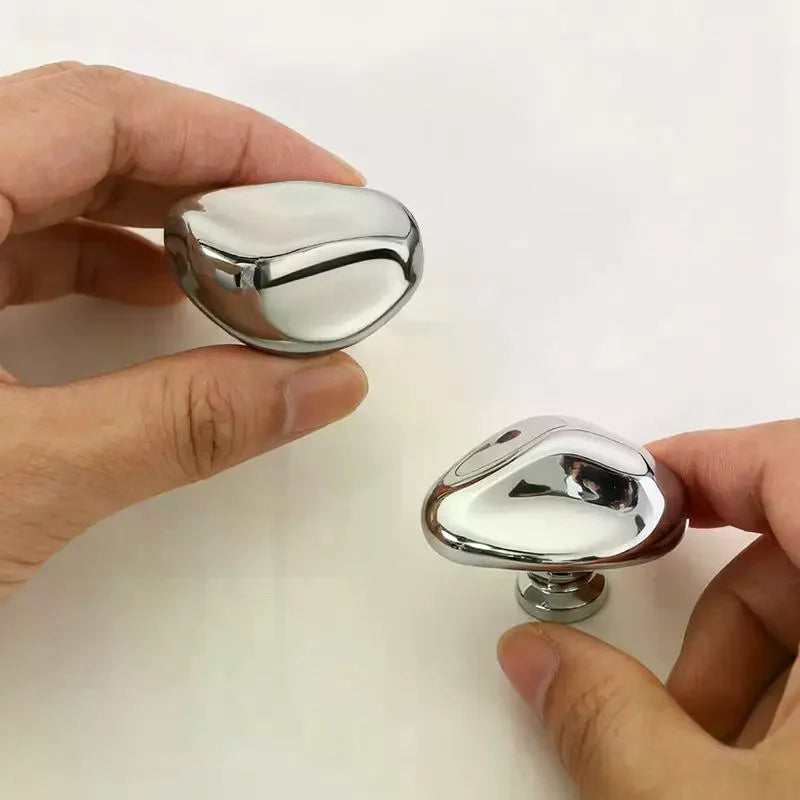 Bright Silver Metal Cabinet Drawer Handle – 39mm Single Hole Cabinet Drawer Handle Qme