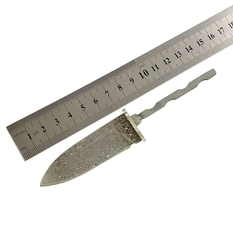 Damascus Steel VG10 Fixed Blade Knife Blank DIY Billet | Swayboo Knife Making Blank Qst