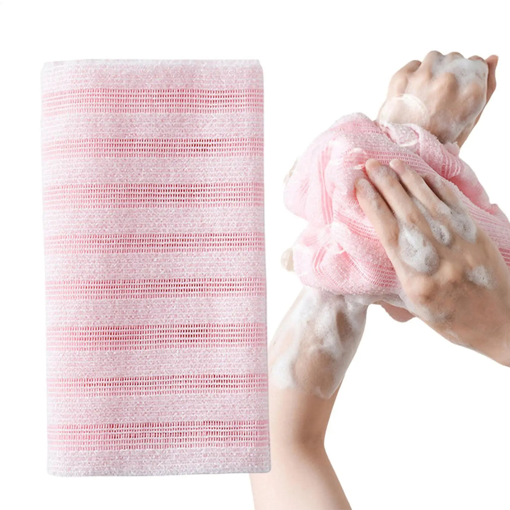 Striped Back Scrubber Exfoliating Bath Towel Wash Cloth Body Exfoliator Towel Qme