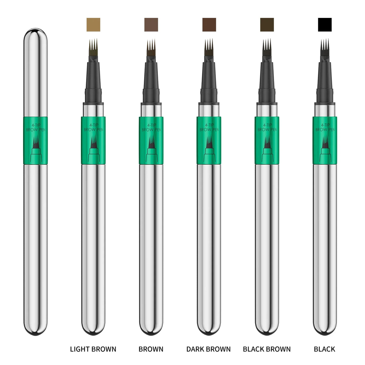 Hellokiss Waterproof Microblading Eyebrow Pen – 4 Split Head Microblading Eyebrow Pen Qme