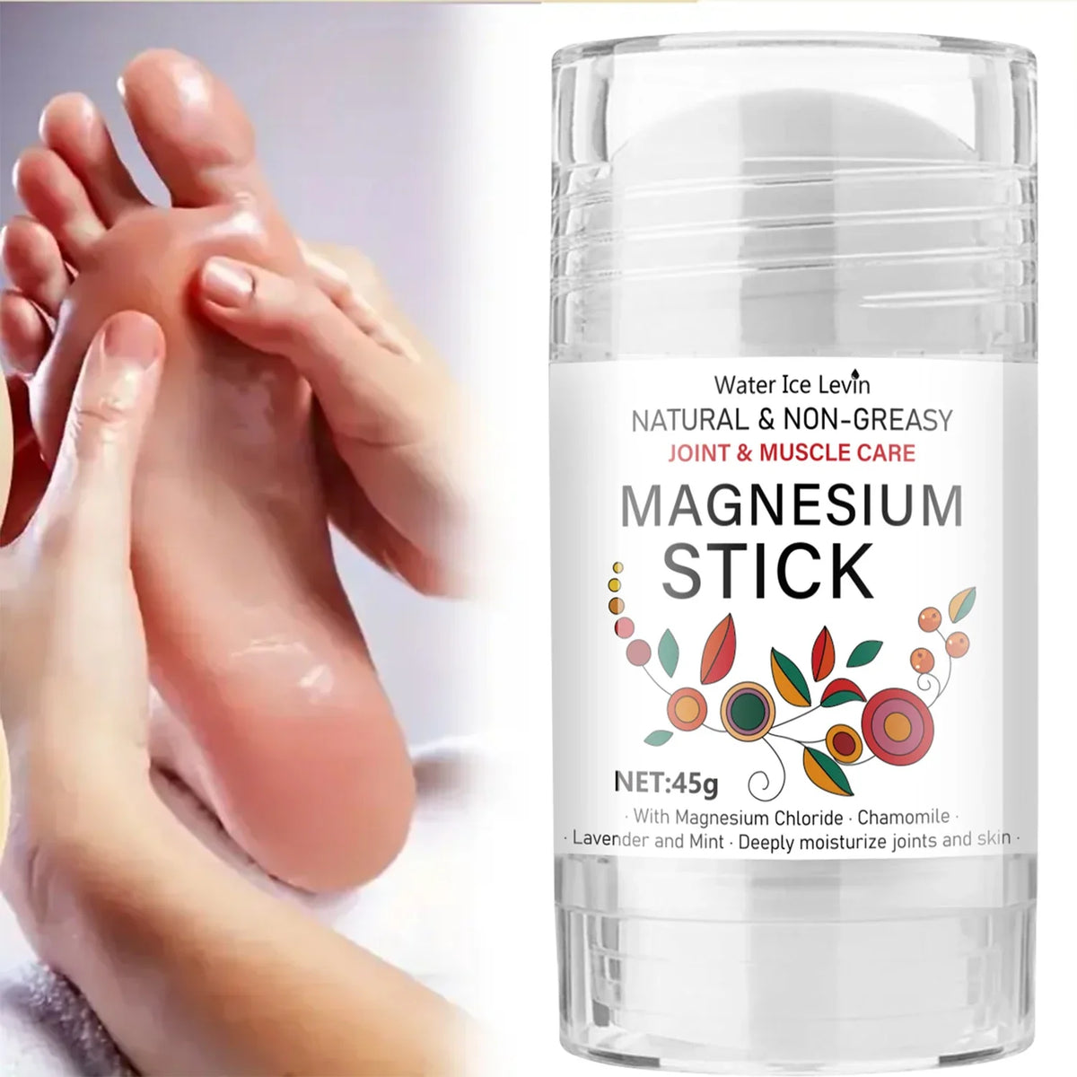 Magnesium Stick Chamomile & Lavender | Natural Body Care Magnesium Body Stick Qme