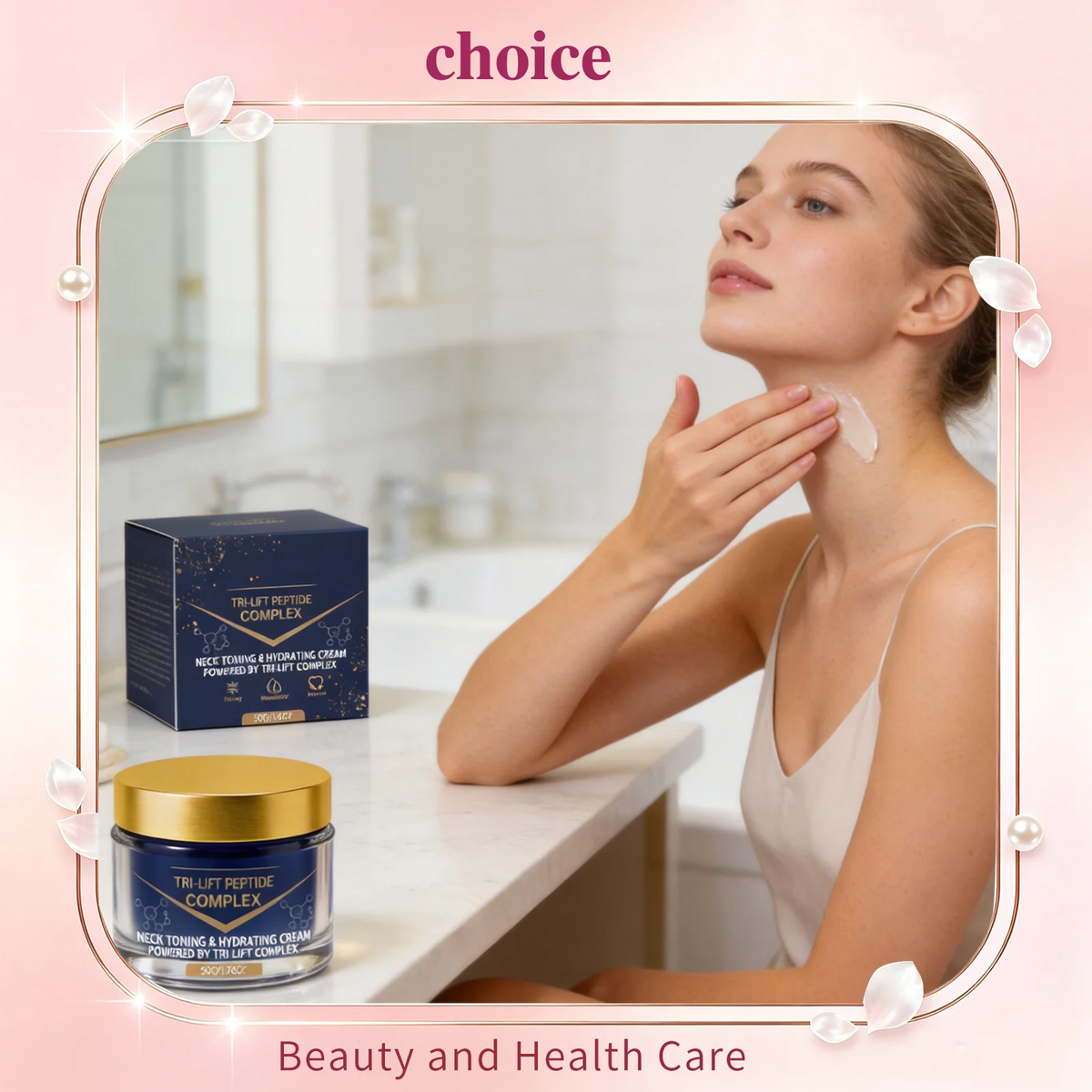 Collagen Firming Neck Cream – Roller Applicator, Anti-Aging Neck Firming Cream Qst