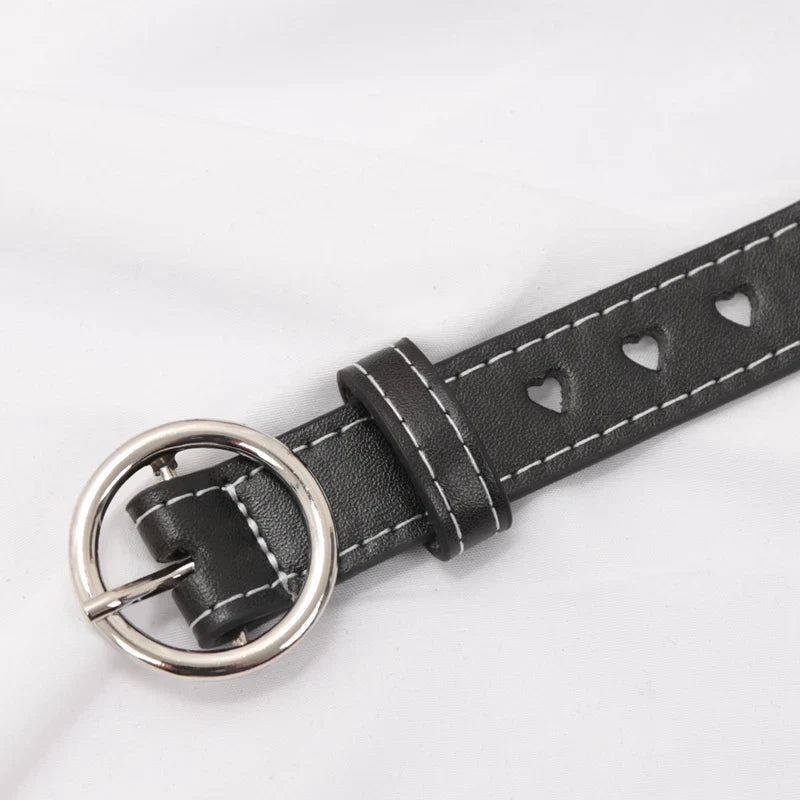 Women's PU Leather Belt Hollow Heart Cutout Design | 6 Colors Women's Fashion Belt Qme B1 100cm China Mainland