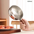 Stainless Steel Bowl with Walnut Wood Handle | Single Serve Serving Bowl Qme 14cm
