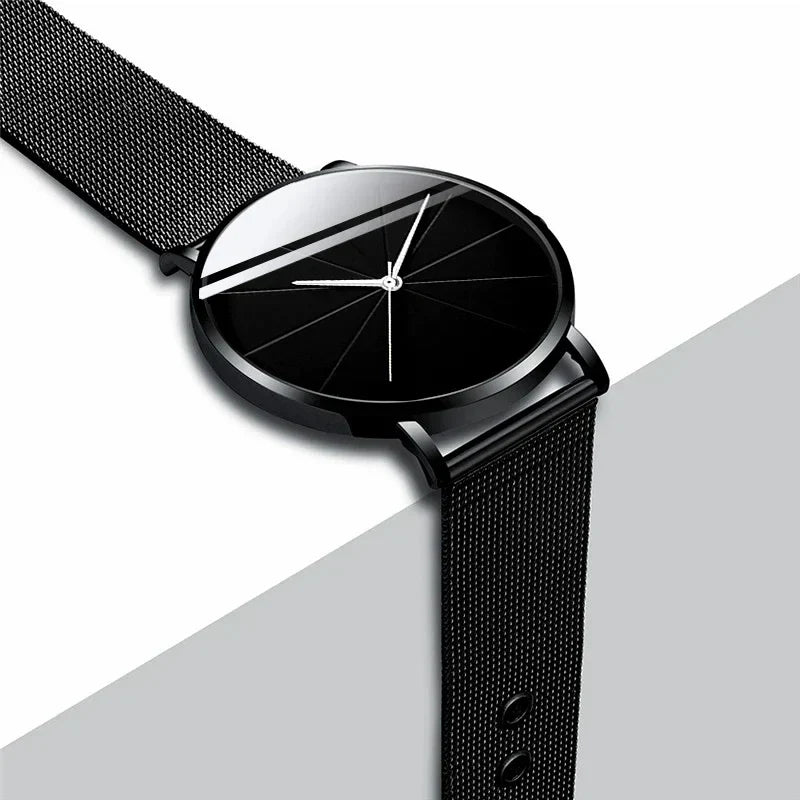 Minimalist Ultra-Thin Men's Business Watch | Stainless Steel Men's Quartz Watch Qme