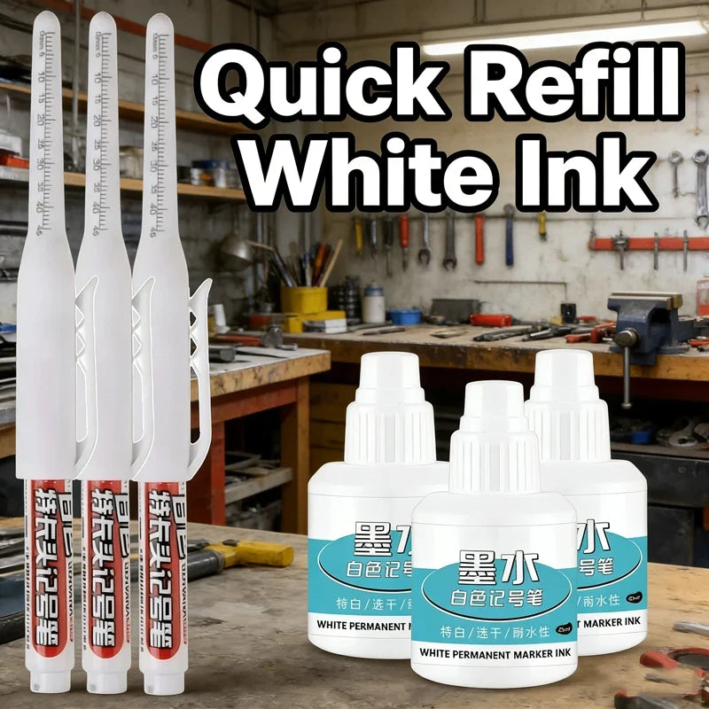 Waterproof Deep Hole Marker Pen – Long Nib Carpenter Pen Carpenter Marker Pen Qme