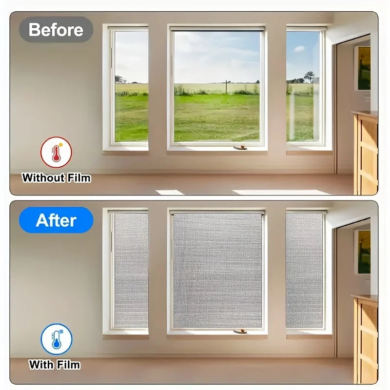 Double-Sided Aluminum Foil Window Insulation Film | 40cm Roll Window Insulation Film Qme