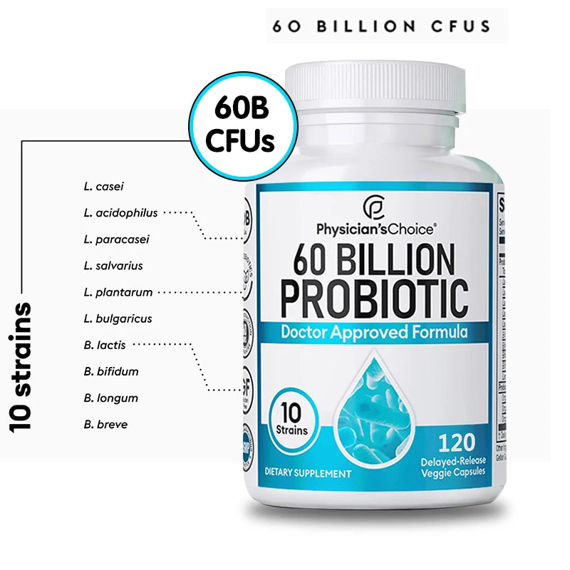 60 Billion Probiotics – Gut & Digestive Health Supplement Probiotic Supplement Qst