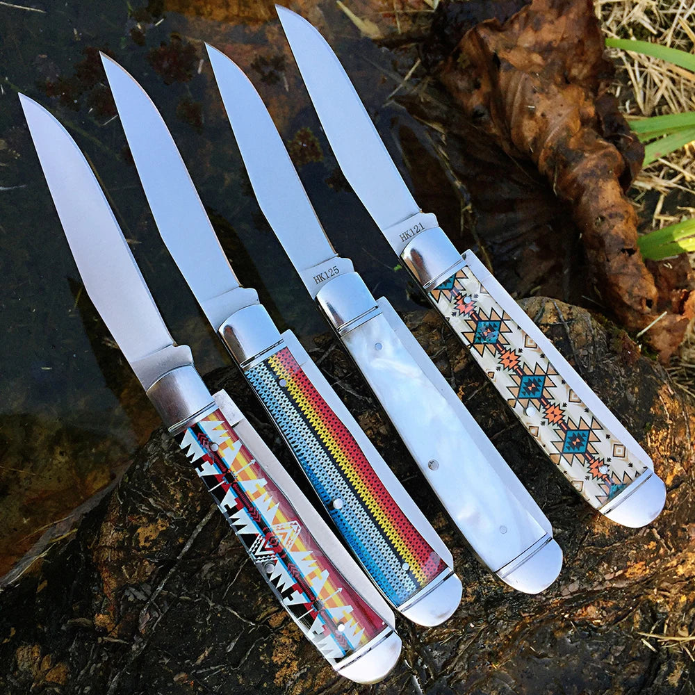 Z.QIAN Watchman W124 Slip Joint Folding Pocket Knife D2 Steel Folding Pocket Knife Qst